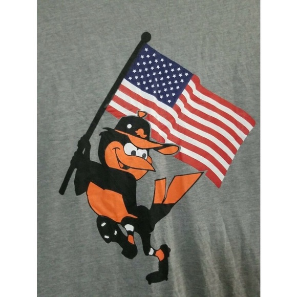 Baltimore Orioles Men's Size M Baseball American Flag Graphic Tee - Picture 3 of 6